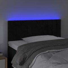 vidaXL LED-voodipeats, must, 80x5x78/88 cm, samet цена и информация | Кровати | kaup24.ee
