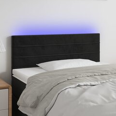 vidaXL LED-voodipeats, must, 80x5x78/88 cm, samet цена и информация | Кровати | kaup24.ee