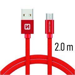 Swissten Textile Quick Charge Универсальный Micro USB Кабель данных 2.0m Золотой цена и информация | Borofone 43757-uniw | kaup24.ee