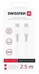 Swissten, USB-C / USB-C, 2.5m hind ja info | Mobiiltelefonide kaablid | kaup24.ee