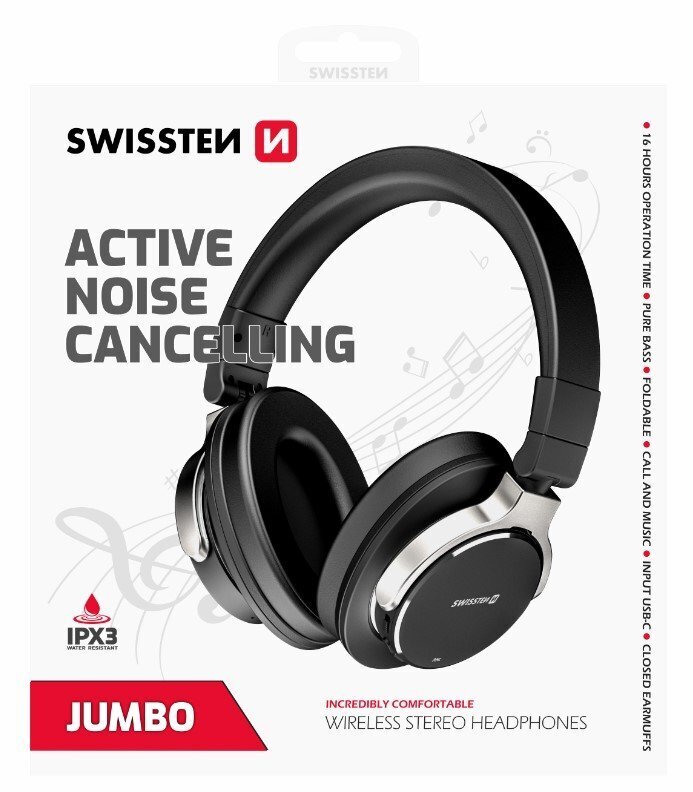 Swissten Jumbo ANC hind ja info | Kõrvaklapid | kaup24.ee