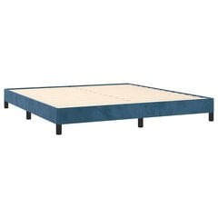 vidaXL Кровать с пружинами и матрасом, синяя, 180х200 см, ткань цена и информация | Кровати | kaup24.ee