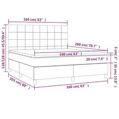 Кровать vidaXL, 160х200 см, черный цена и информация | Кровати | kaup24.ee