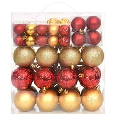 vidaXL 70-osaline jõulukuulide komplekt, kuldne ja punane hind ja info | Jõulukaunistused | kaup24.ee