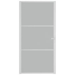 vidaXL siseuks, 102,5 x 201,5 cm, valge, matt klaas ja alumiinium цена и информация | Внутренние двери | kaup24.ee