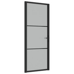 vidaXL siseuks, 83 x 201,5 cm, must, matt klaas ja alumiinium hind ja info | Siseuksed | kaup24.ee