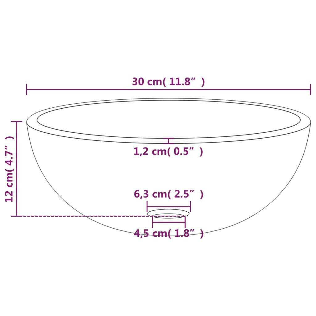 Valamu vidaXL hind ja info | Kraanikausid, valamud | kaup24.ee