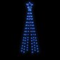 vidaXL jõulupuu vaiaga, sinine, 108 LEDi, 180 cm hind ja info | Jõulutuled | kaup24.ee