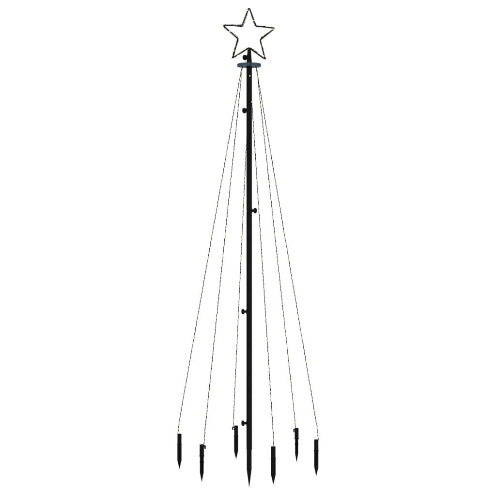 vidaXL jõulupuu vaiaga, värviline 108 LEDi, 180 cm цена и информация | Jõulutuled | kaup24.ee