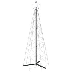 vidaXL koonusekujuline jõulupuu, külm valge, 200 LEDi, 70 x 180 cm hind ja info | Jõulutuled | kaup24.ee