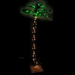 vidaXL LED palmipuu soe valge 96 LEDi 180 cm hind ja info | Jõulukaunistused | kaup24.ee