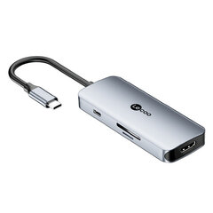 Adapter Lecoo LKC1309H 6in1 Type-C et 2USB3.2 HDMI SD/TF Type-C et HUAWEI Mate40/P50 Samsung S20 цена и информация | Адаптеры и USB-hub | kaup24.ee