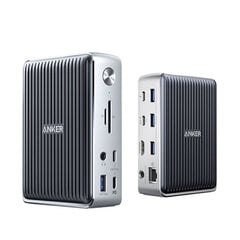 Adapter Anker A8396 13in1 Type-C et 2Thunderbolt3 LED SD/TF 2USB-C AUX 3.5mm 4USB3.0 HDMI 1000mbps 40Gbps et HUAWEI Mate40/P50 Samsung S20 цена и информация | Адаптеры и USB-hub | kaup24.ee