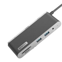 Adapter Anker A8382 8in1 Type-C et PD100W HDMI 1000mbps SD/TF USB-A3.2 AUX 3.5mm et HUAWEI Mate40/P50 Samsung S20 цена и информация | Адаптеры и USB-hub | kaup24.ee