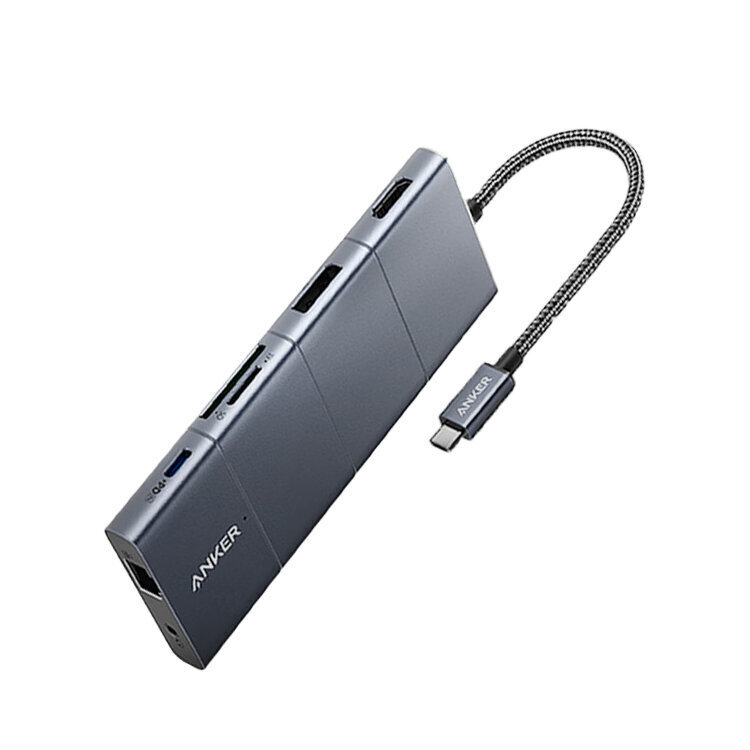 Adapter ANKER A8385 11in1 Type-C et DP HDMI SD/TF PD100W 1000mbps AUX 3.5mm 3USB USB-C3.1 et HUAWEI Mate40/P50 Samsung S20 цена и информация | USB jagajad, adapterid | kaup24.ee