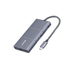 Adapter ANKER A8366 6in1 Type-C et HDMI SD/MicroSD PD100W 2USB3.1 AUX 3.5mm et HUAWEI Mate40/P50 Samsung S20 цена и информация | Адаптеры и USB-hub | kaup24.ee