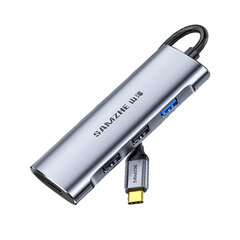 Adapter SAMZHE TH-01 4in1 Type-C et 2USB2.0 USB3.0 HDMI et HUAWEI Mate40/P50 Samsung S20 цена и информация | Адаптеры и USB-hub | kaup24.ee