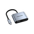 Адаптер Samzhe DK-HV4 4in1 Type-C До HDMI VGA USB2.0 PD100W для HUAWEI Mate40/P50 Samsung S20