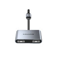 Адаптер Samzhe DK-H4 4in1 Type-C До 2HDMI USB2.0 PD100W для HUAWEI Mate40/P50 Samsung S20