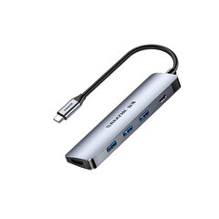 Adapter Samzhe TC-K5 5in1 Type-C et HDMI 3USB3.0 PD100W et HUAWEI Mate40/P50 Samsung S20 цена и информация | Адаптеры и USB-hub | kaup24.ee