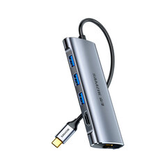 Adapter SAMZHE TH-04 6in1 Type-C et HDMI 3USB3.0 PD100W 1000mbps et HUAWEI Mate40/P50 Samsung S20 цена и информация | Адаптеры и USB-hub | kaup24.ee