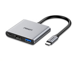 Адаптер Pisen PGM-HB07 3in1 Type-C До HDMI USB3.0 PD100W для HUAWEI Mate40/P50 Samsung S20 цена и информация | Адаптер Aten Video Splitter 2 port 450MHz | kaup24.ee