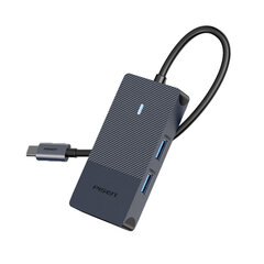 Адаптер Pisen NJ-TC04 5in1 Type-C До HDMI 2USB3.0 PD100W 1000mbps для HUAWEI Mate40/P50 Samsung S20 цена и информация | Адаптер Aten Video Splitter 2 port 450MHz | kaup24.ee