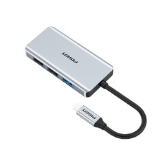 Адаптер Pisen NJ-TC26 5in1 Type-C До USB3.0 2USB2.0 HDMI PD100W для HUAWEI Mate40/P50 Samsung S20 цена и информация | Адаптеры и USB-hub | kaup24.ee