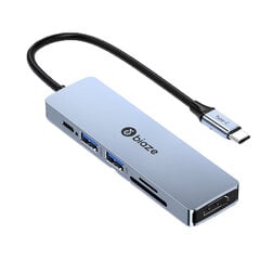 Adapter BIAZE HUB6 6in1 Type-C et USB3.0 USB2.0 PD60W SD/TF HDMI et HUAWEI Mate40/P50 Samsung S20 hind ja info | USB jagajad, adapterid | kaup24.ee