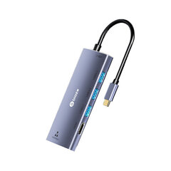 Адаптер Biaze R27 6in1 Type-C До 3USB3.0 HDMI 1000mbps PD для HUAWEI Mate40/P50 Samsung S20 цена и информация | Адаптеры и USB-hub | kaup24.ee