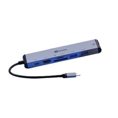 Адаптер Biaze R48 7in1 Type-C До 2USB3.0 HDMI 100mbps SD/TF PD для HUAWEI Mate40/P50 Samsung S20 цена и информация | Адаптеры и USB-hub | kaup24.ee