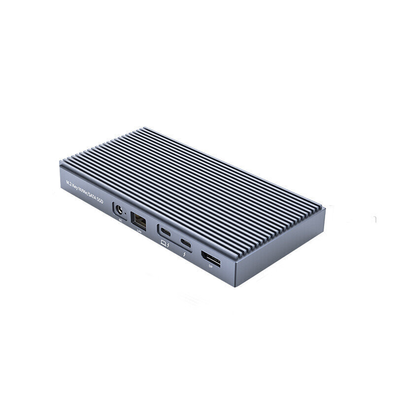 Adapter Kaasaskantav kõvaketas ORICO TB3-S2 Type-C et M.2 NVME 4USB3.1 DP1.4 AUX 3.5mm DC120W 1000mbps 2Thunderbolt3 et HUAWEI Mate40/P50 Samsung S20 hind ja info | USB jagajad, adapterid | kaup24.ee