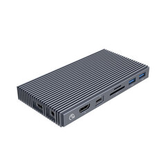 Адаптер Портативный жесткий диск Orico CDH-9N 9in1 Type-C До M.2 NVME HDMI AUX 3.5mm 1000mbps PD100W TF/SD 2USB3.1 для HUAWEI Mate40/P50 Samsung S20 цена и информация | Адаптеры и USB-hub | kaup24.ee