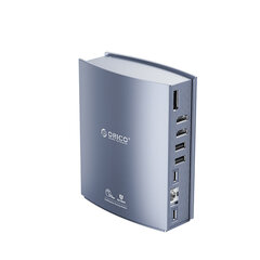 Адаптер Orico CDH-15N 15in1 Type-C До AUX 3.5mm 1000mbps SD/TF 2Type-C 2USB3.0 4USB2.0 PD100W DP1.4 2HDMI для HUAWEI Mate40/P50 Samsung S20 цена и информация | Адаптеры и USB-hub | kaup24.ee