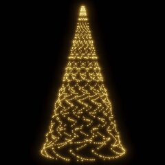 vidaXL jõulupuu vaiaga, soe valge, 1400 LEDi, 500 cm hind ja info | Jõulutuled | kaup24.ee