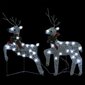 vidaXL jõulu põhjapõdrad 2 tk hõbedane, 40 LEDi цена и информация | Jõulukaunistused | kaup24.ee