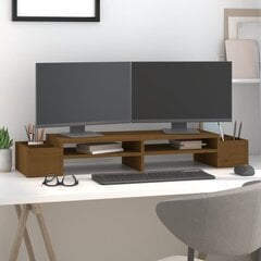 vidaXL monitorialus, meepruun, 100x27,5x15 cm, männipuit цена и информация | Кронштейны для монитора | kaup24.ee