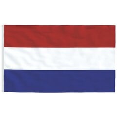 vidaXL Hollandi lipp ja lipumast, 5,55 m, alumiinium цена и информация | Флаги и держатели для флагов | kaup24.ee