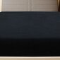 vidaXL kummiga voodilina, must, 100 x 200 cm, puuvill hind ja info | Voodilinad | kaup24.ee