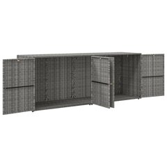 vidaXL aia hoiukapp, hall, 198x55,5x80 cm polürotang цена и информация | Шкафчики в гостиную | kaup24.ee