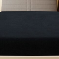 vidaXL kummiga voodilinad, 2 tk, must, 90x200 cm, puuvill hind ja info | Voodilinad | kaup24.ee