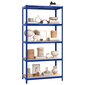 vidaXL 5 riiuliga riiulid 5 tk, sinine, teras ja tehispuit цена и информация | Riiulid tööriistadele | kaup24.ee