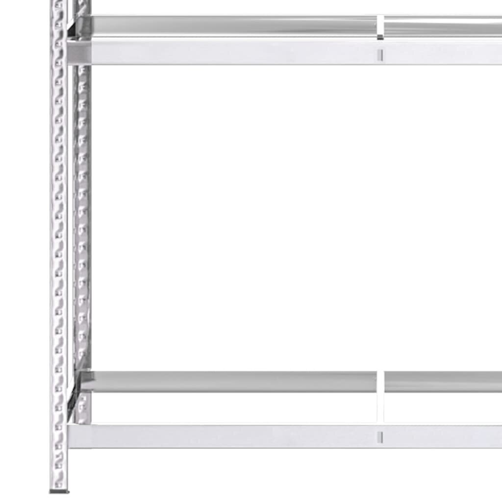 vidaXL 3-tasandilised rehviriiulid 4 tk, hõbedane, 110x40x200 cm teras hind ja info | Riiulid tööriistadele | kaup24.ee