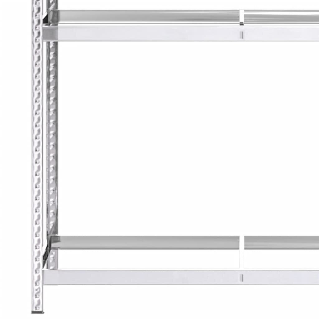 vidaXL 3-tasandilised rehviriiulid 3 tk, hõbedane, 110x40x200 cm teras hind ja info | Riiulid tööriistadele | kaup24.ee