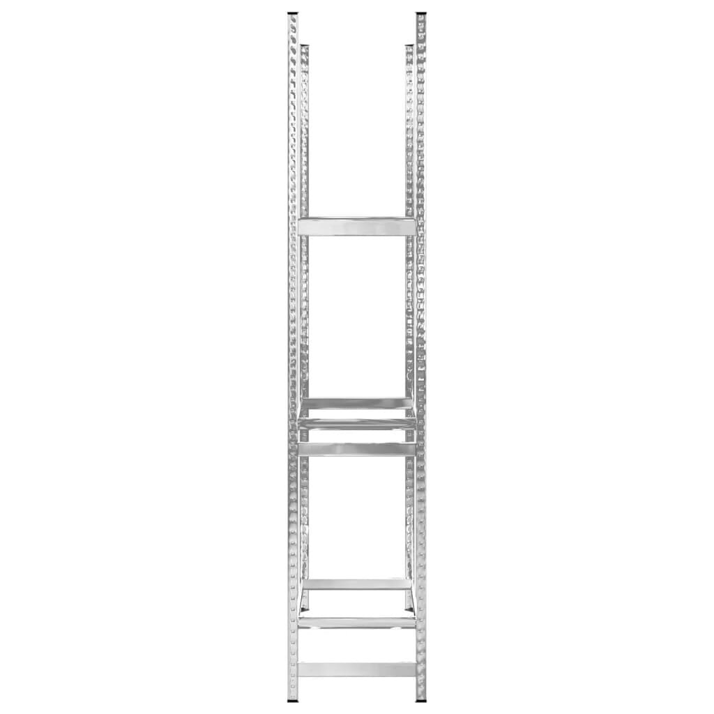 vidaXL 3-tasandilised rehviriiulid 3 tk, hõbedane, 110x40x200 cm teras hind ja info | Riiulid tööriistadele | kaup24.ee