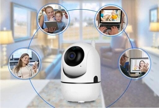 Wi-Fi IP beebimonitor pöörleva kaamera ja öö nähtavusega цена и информация | Beebimonitorid | kaup24.ee