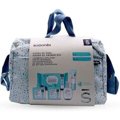 Детский подарочный набор Suavinex в синей сумке, 6 предметов цена и информация | Косметика для мам и детей | kaup24.ee