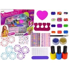 Nail Painting Set Nail Lacquers Stickers Patterns Glitters hind ja info | Tüdrukute mänguasjad | kaup24.ee