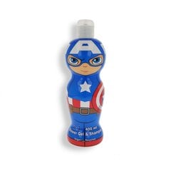 Kaks ühes geel ja šampoon Air-Val American Captain (400 ml) hind ja info | Marvel Comics Kosmeetika, parfüümid | kaup24.ee