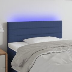 vidaXL LED-voodipeats, sinine, 90x5x78/88 cm, kangas цена и информация | Кровати | kaup24.ee